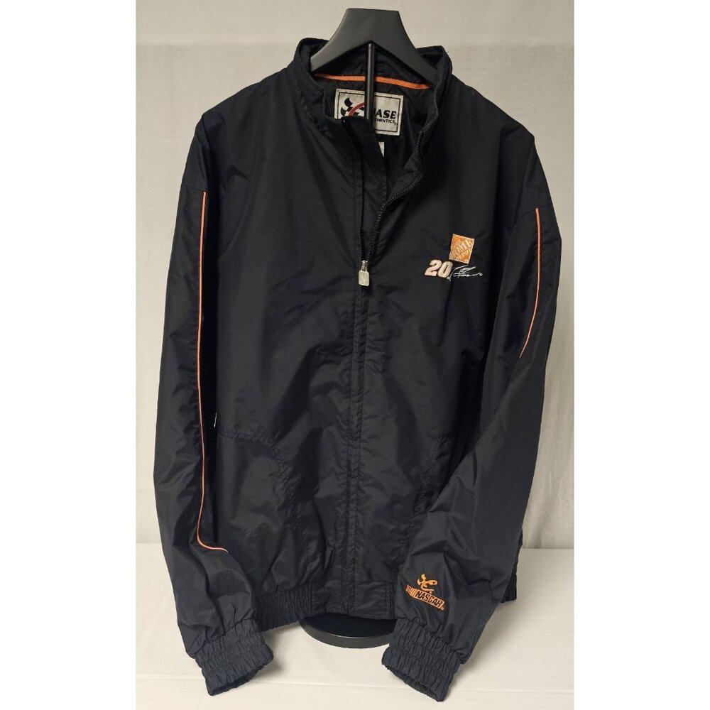 Vintage Chase Authentics Tony Stewart #20 Black Home Depot Full Zip Jacket Sz XL